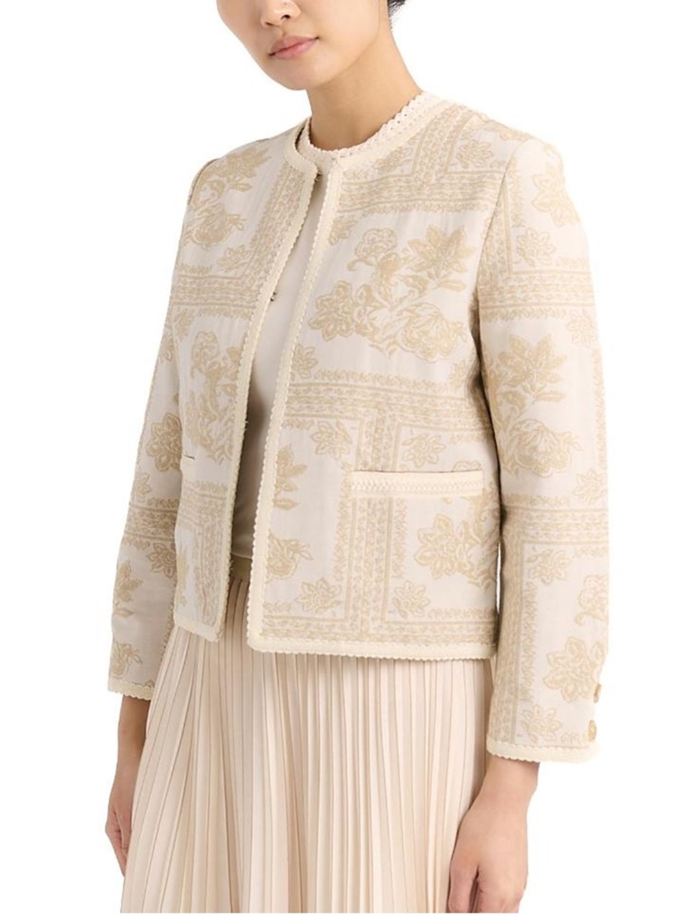 Cartolina Nantucket - Louisa Jacket - Ivory Patchwork